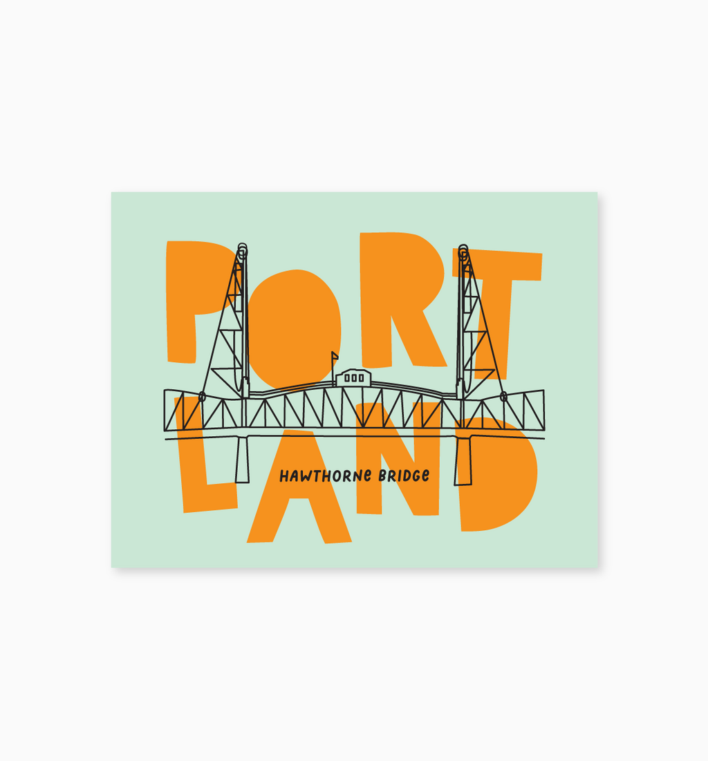 Portland Hawthorne Bridge postcard