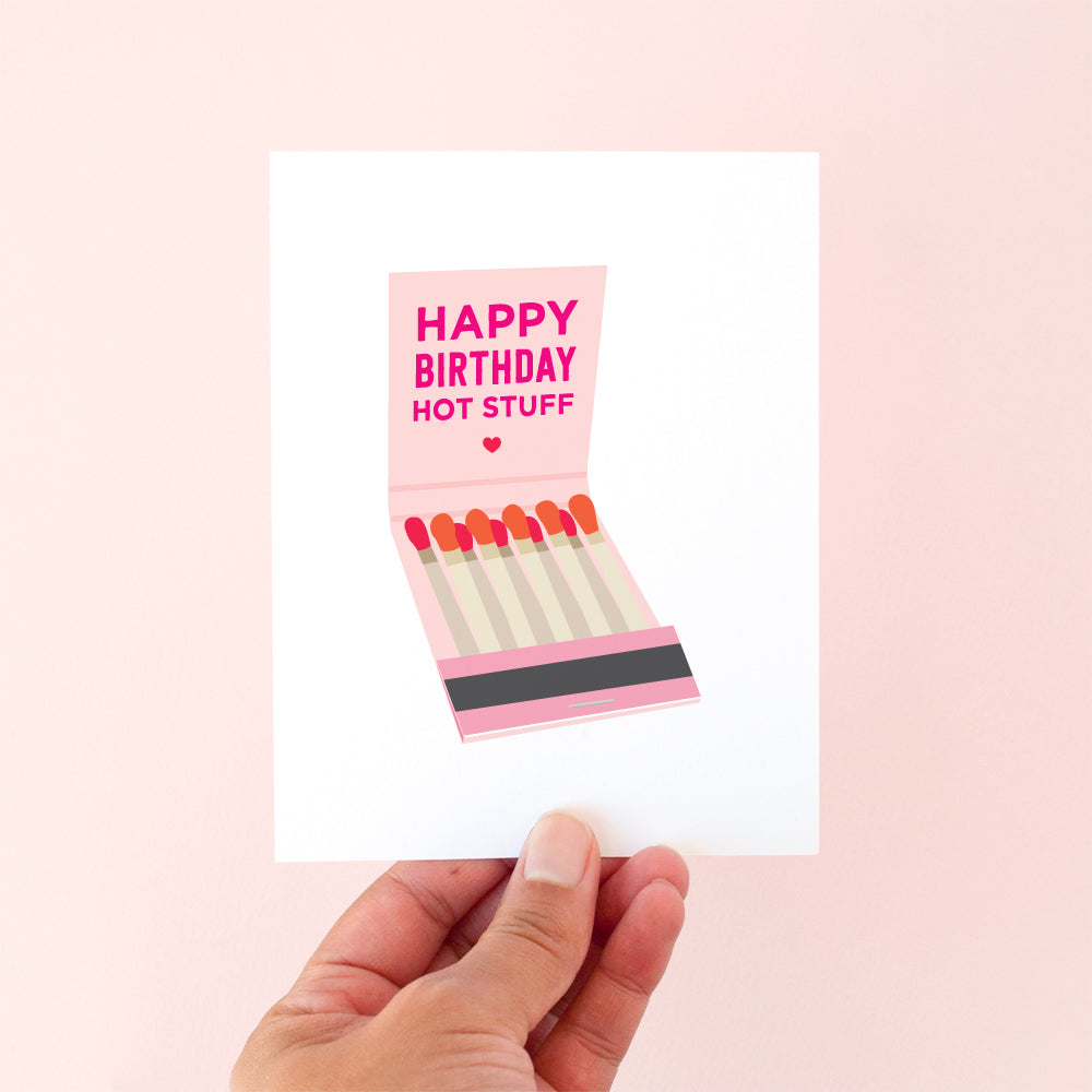 Hot Stuff birthday greeting card
