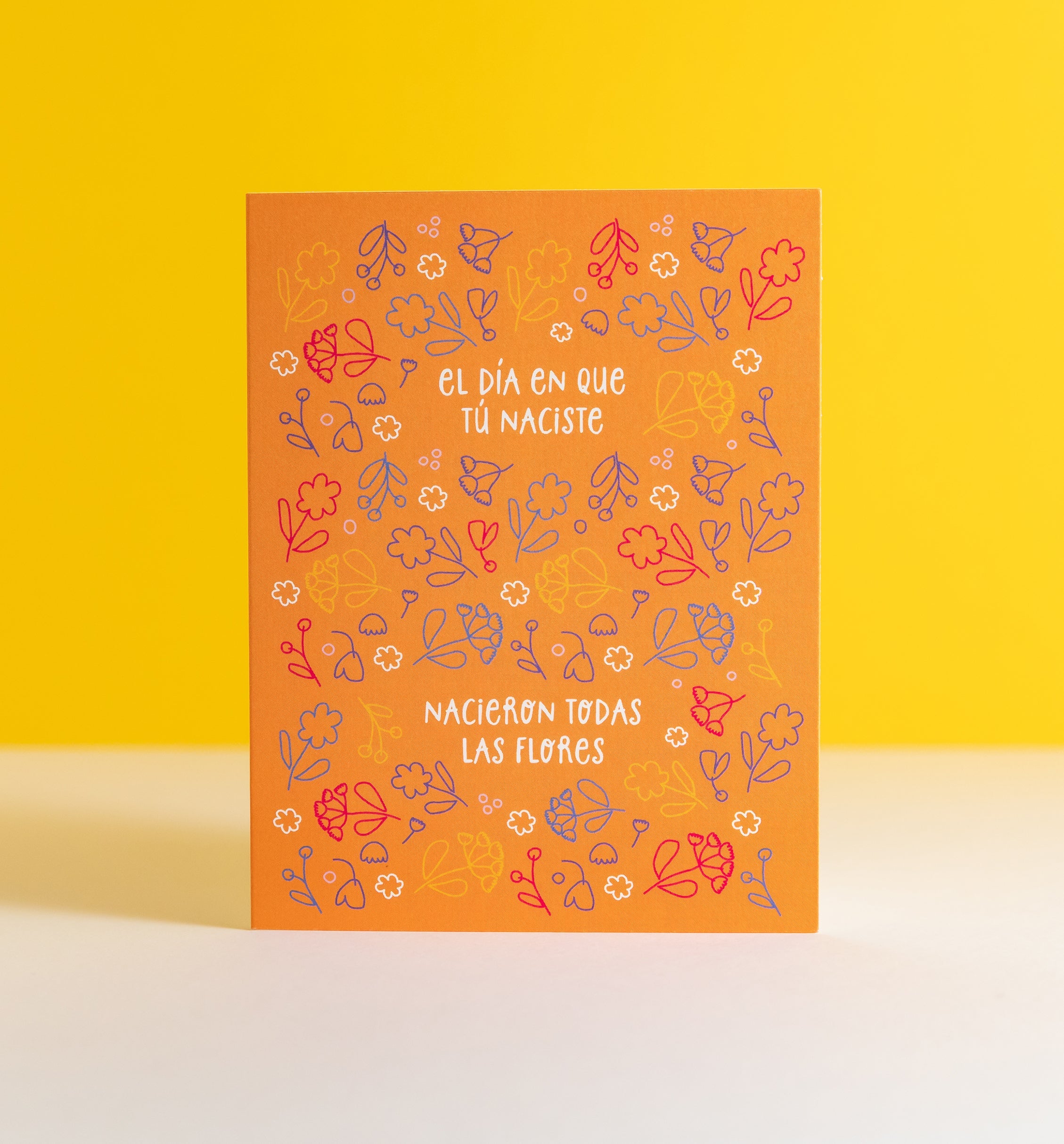 Las Flores Spanish birthday card