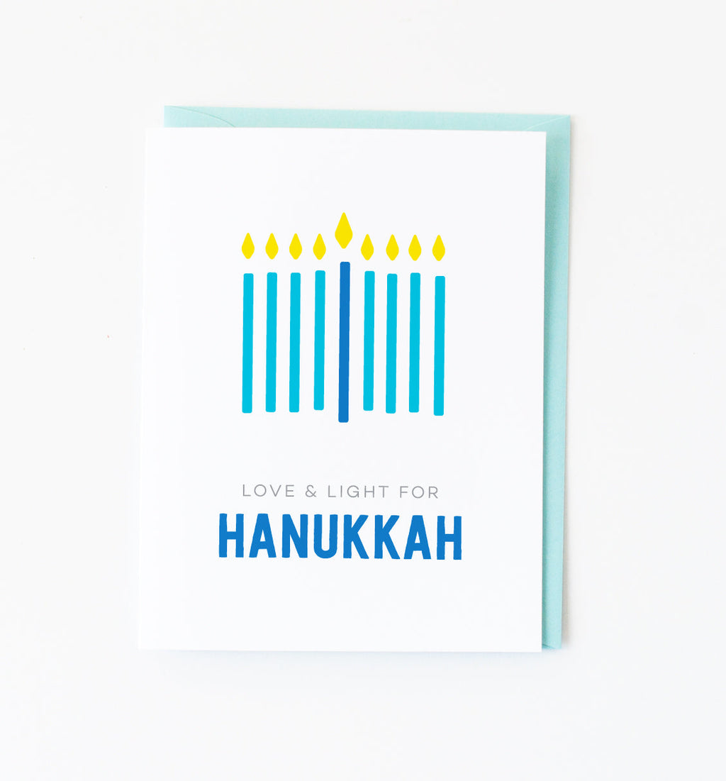 Minimal Menorah Hanukkah card
