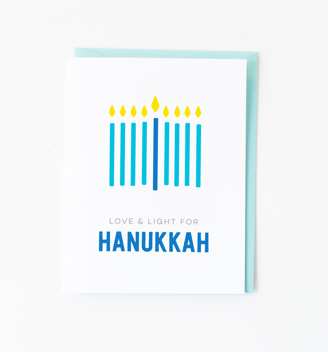 Minimal Menorah Hanukkah card