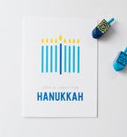 Minimal Menorah Hanukkah card