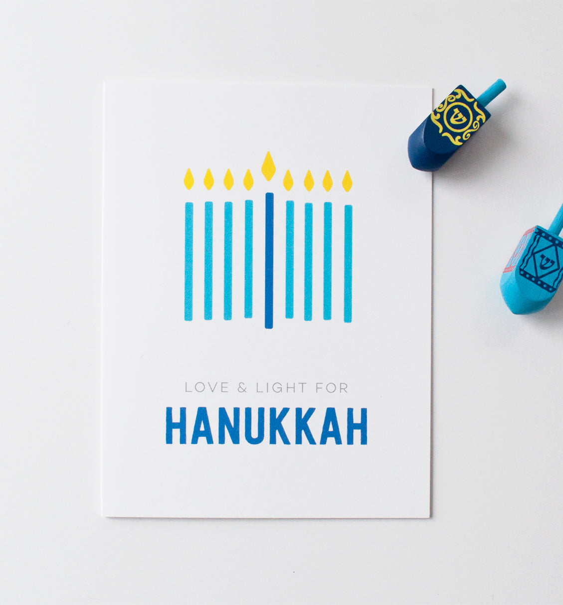 Minimal Menorah Hanukkah card