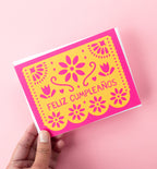 Papel Picado Cumpleaños Spanish birthday card