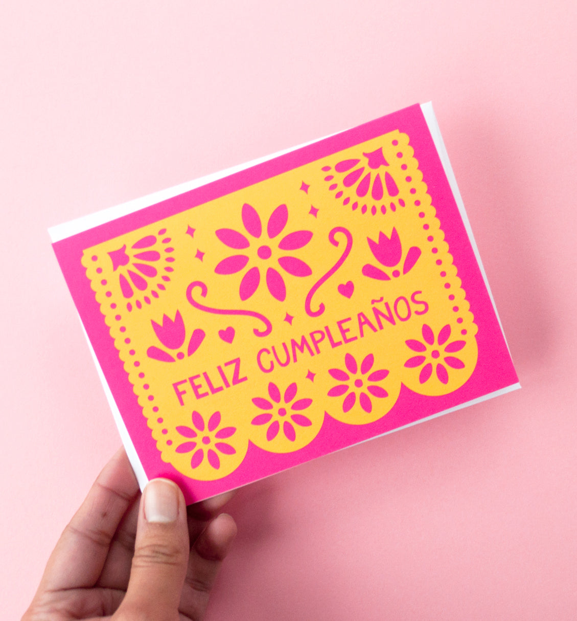 Papel Picado Cumpleaños Spanish birthday card