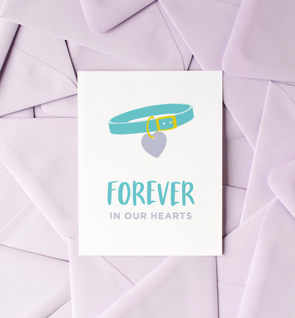 In Our Hearts pet sympathy card