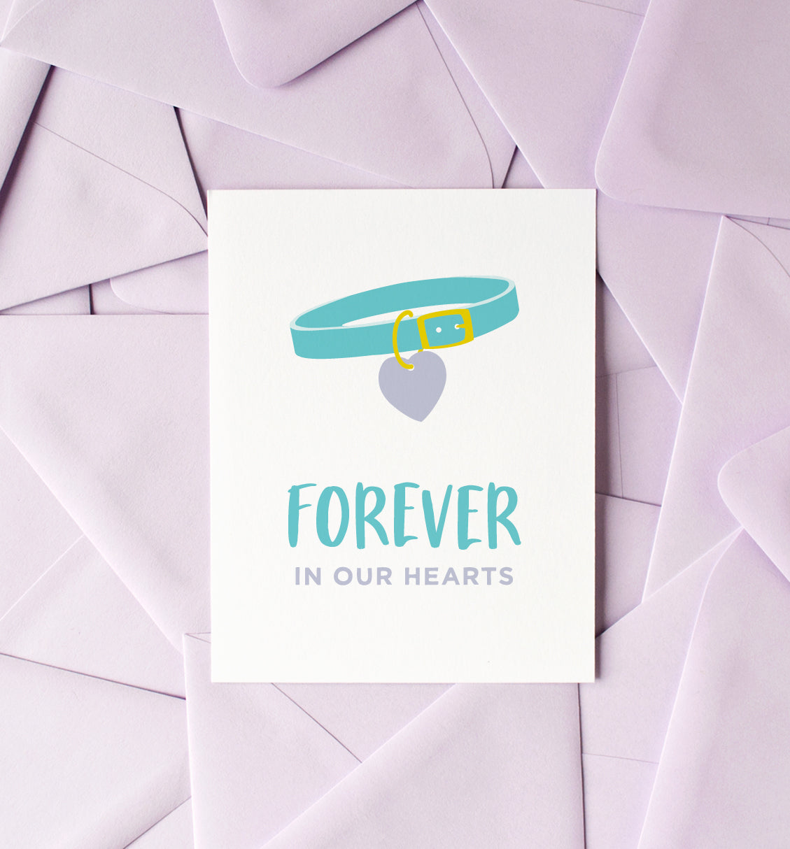 In Our Hearts pet sympathy card