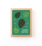 Pinecone Greetings holiday card