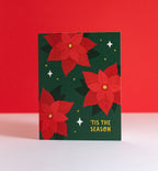 Poinsettia holiday card