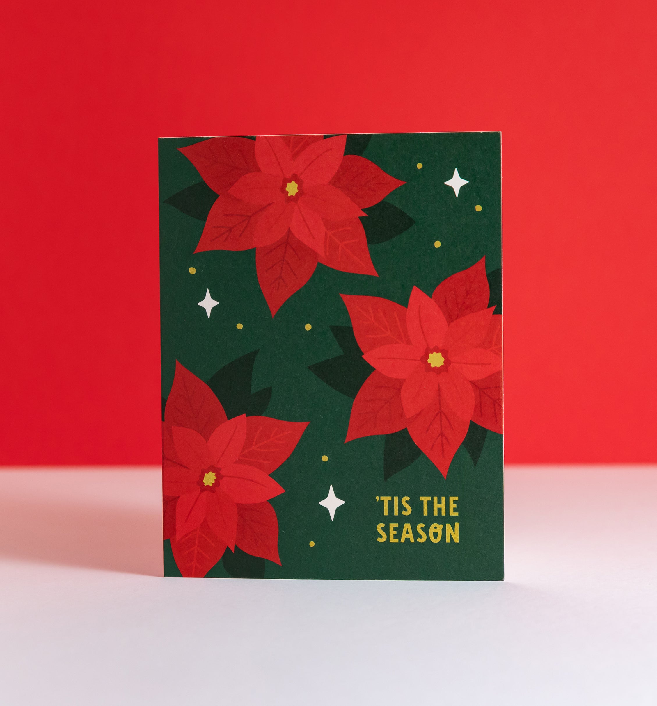 Poinsettia holiday card