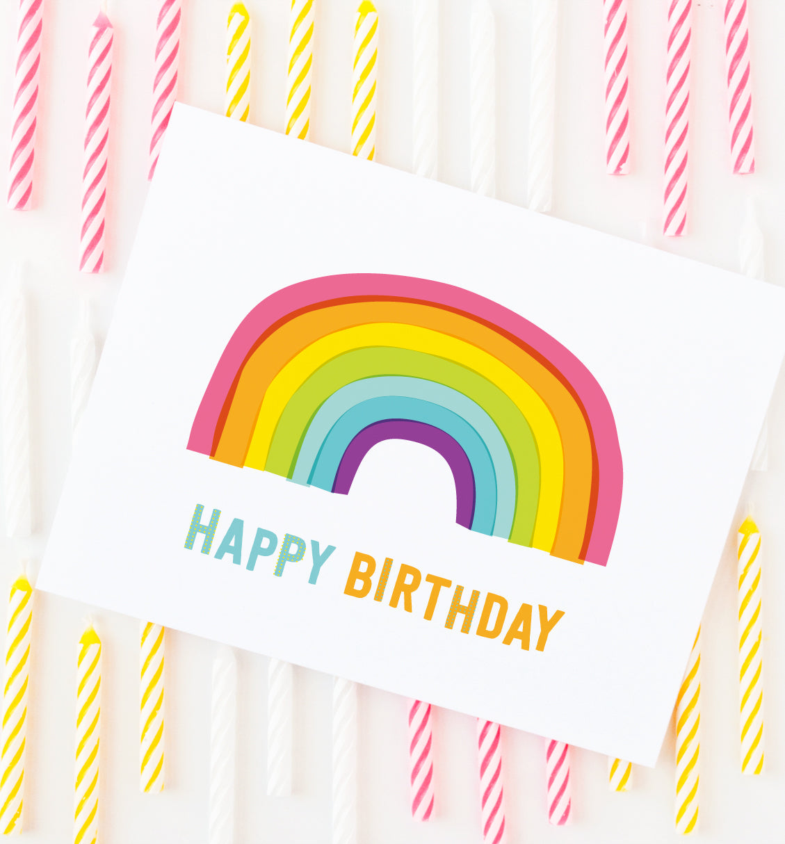 Birthday Rainbow greeting card