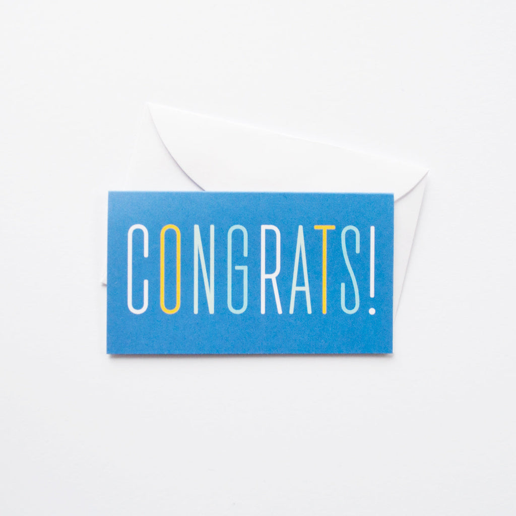 Skinny Congrats mini card