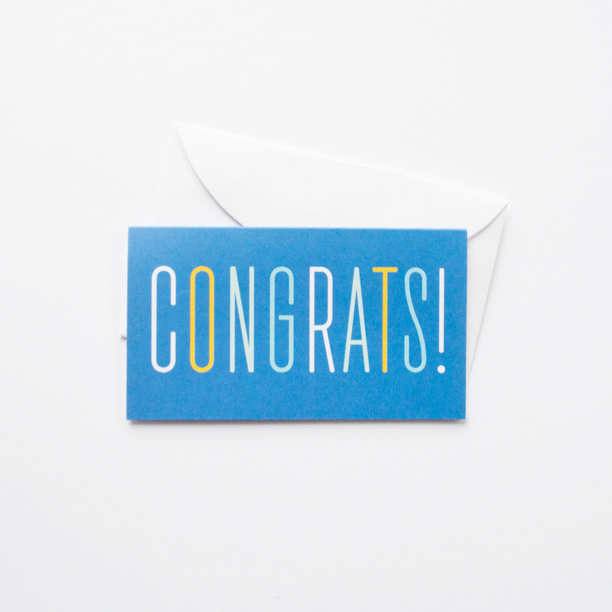 Skinny Congrats mini card