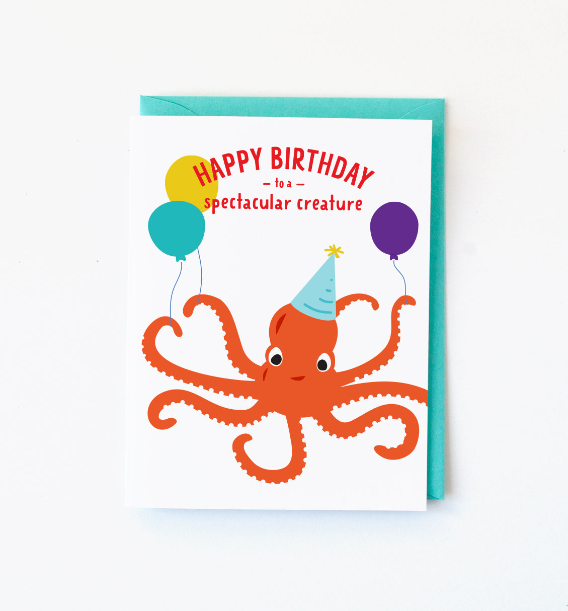 Spectacular Creature octopus birthday card