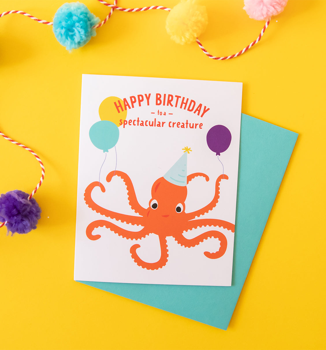 Spectacular Creature octopus birthday card