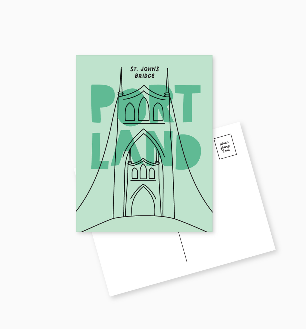 Portland St Johns Bridge postcard