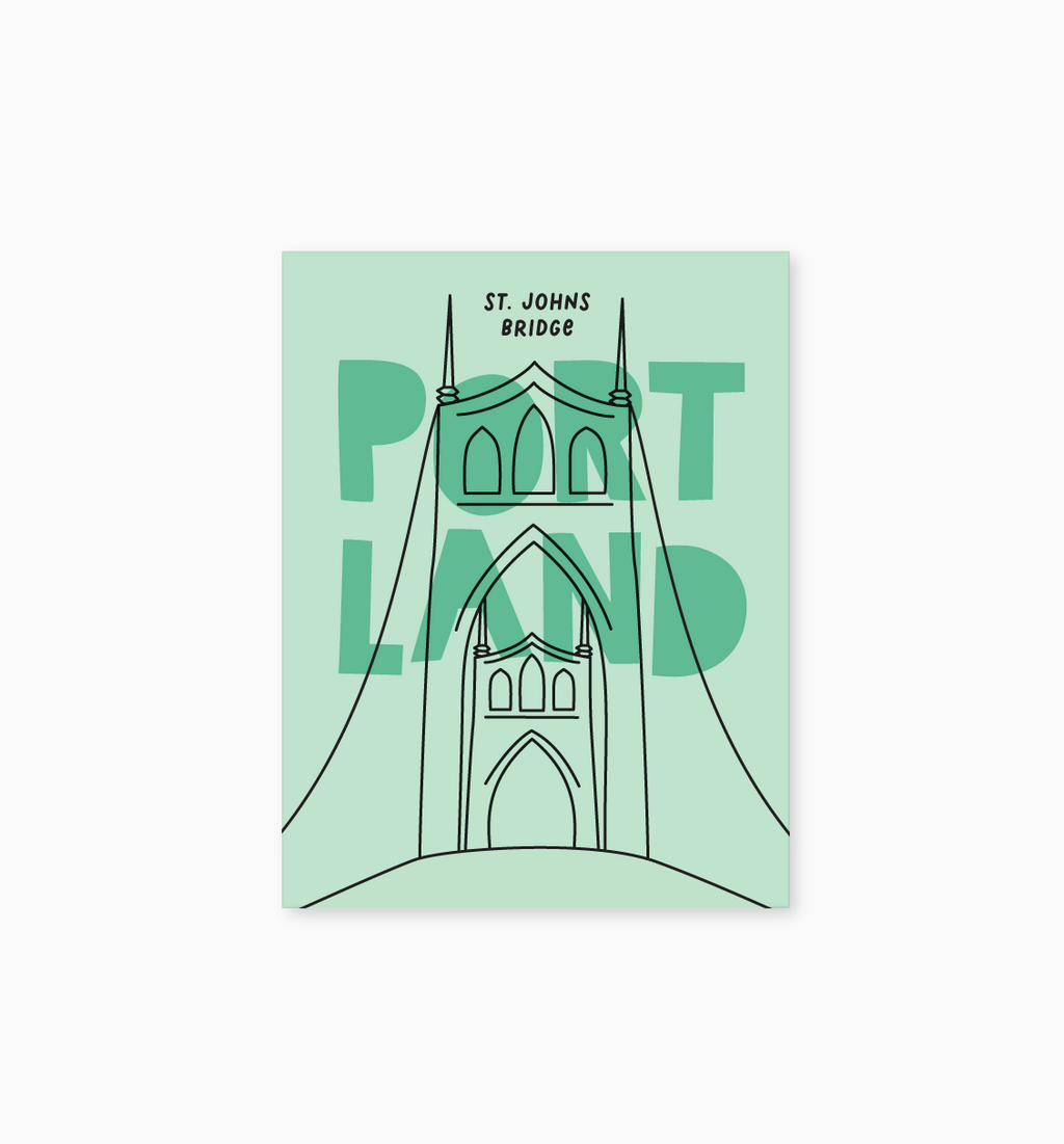 Portland St Johns Bridge postcard