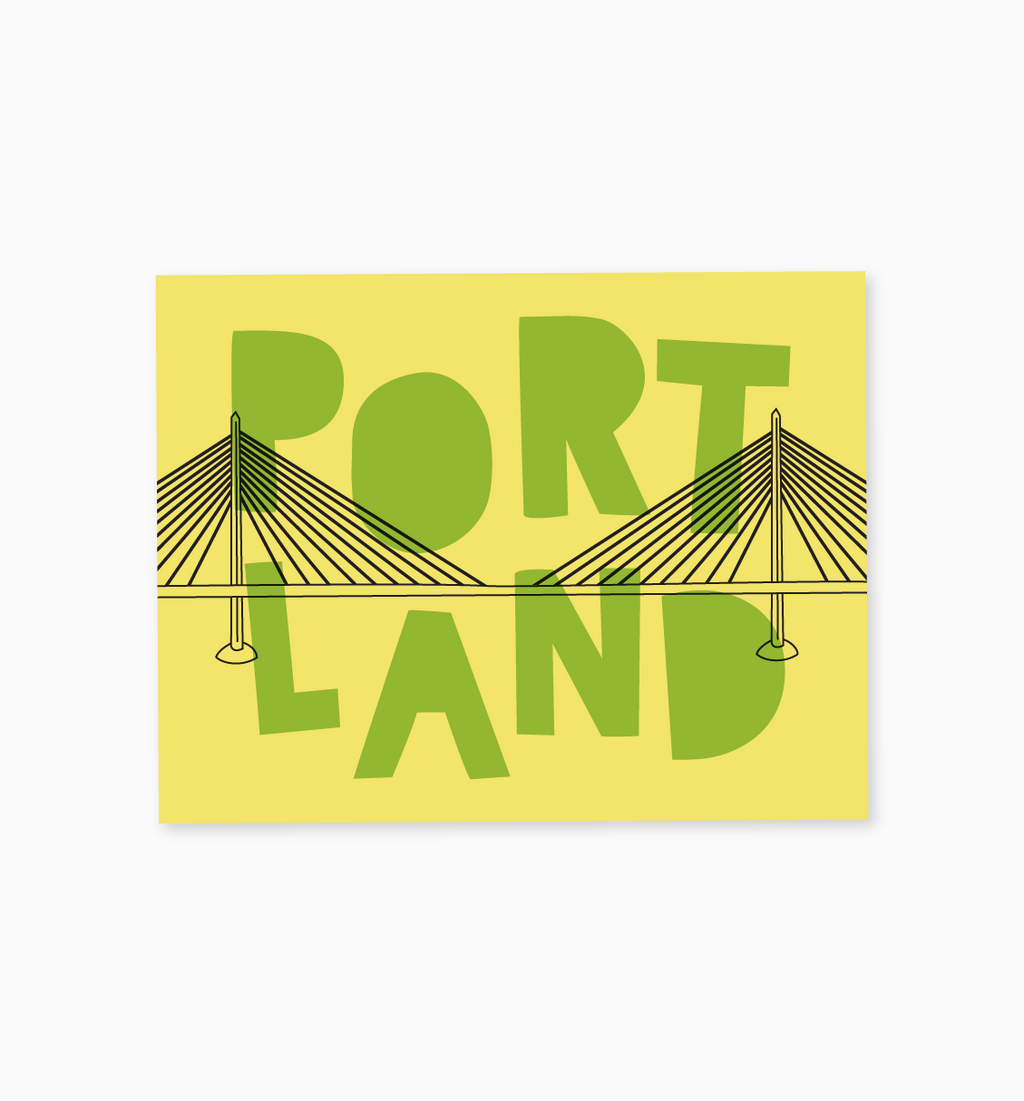 Portland Tilikum Crossing Bridge postcard