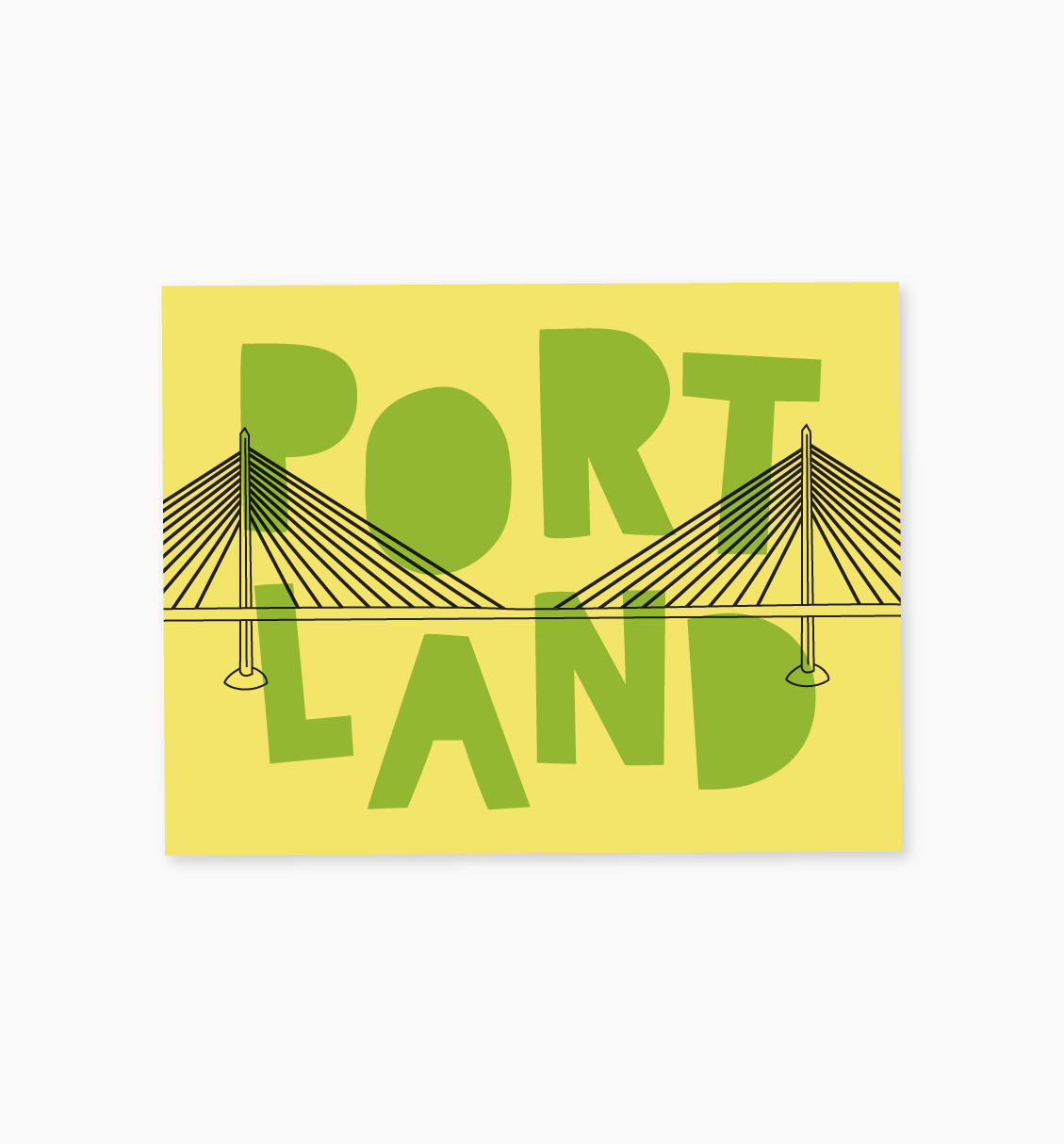 Portland Tilikum Crossing Bridge postcard