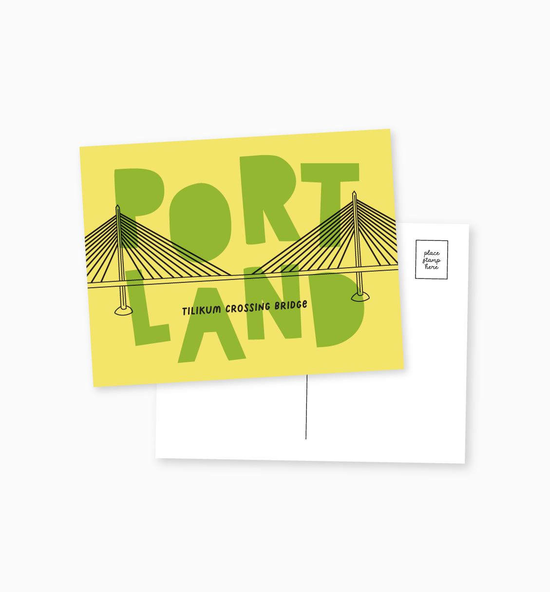 Portland Tilikum Crossing Bridge postcard