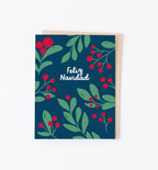 Winter Berries Spanish holiday card