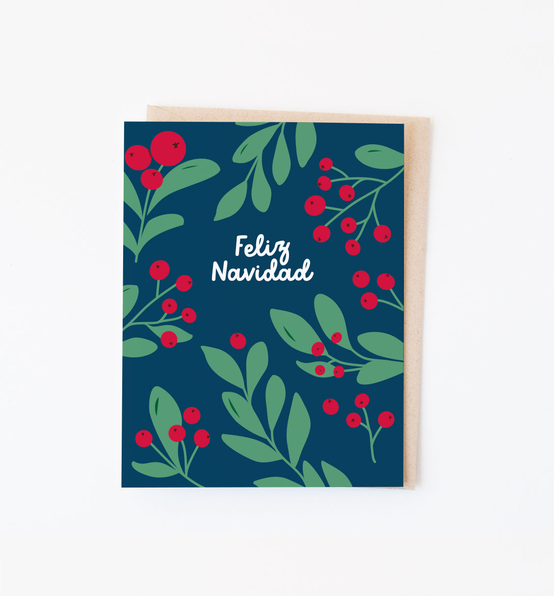 Winter Berries Spanish holiday card