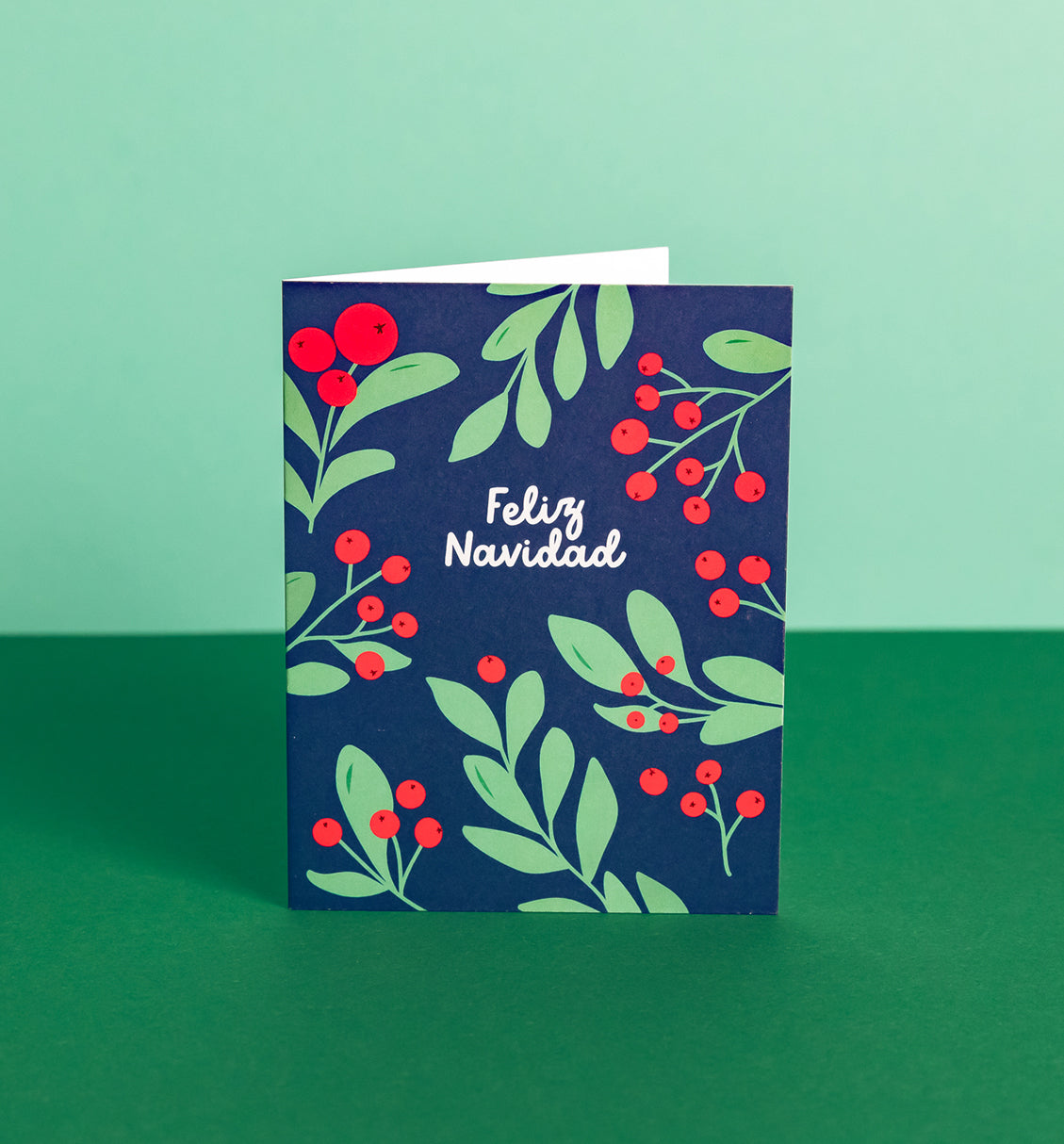 Winter Berries Spanish holiday card